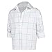 Lizagnur Mens Jinu Demon Hunters Cosplay Costume White Plaid Shirt Halloween Jinu Costume (White - with Glasses, XX-Large)