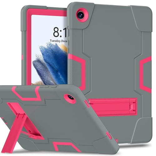 Meifei Case for Galaxy Tab A9 Plus + 11 inch (2023), High Impact Protective Heavy Duty Shockproof Kickstand Cover for Samsung Galaxy Tab A9+ Plus 11" Model (SM-X210/X215/X216), Gray+Rose Red - image 1