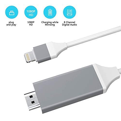 Adaptateur HDMI MFi Pour IPhone - Connexion Vidéo/Audio 1080p Vers TV Ou Projecteur Via Lightning - 2