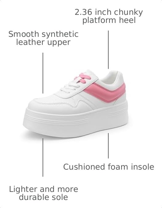 Image of DREAM PAIRS Women's Platform Casual Sneakers