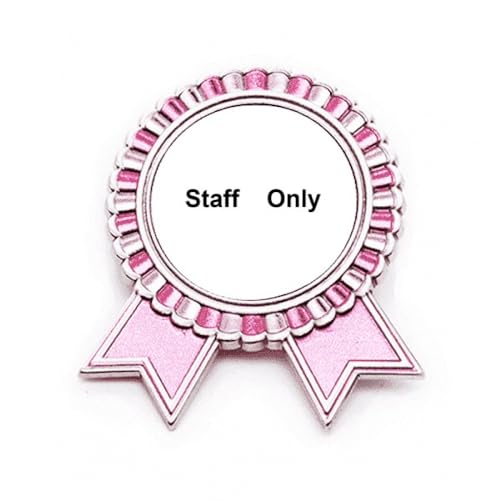 Broche Staff Only rose en métal M pour interdire l'accès aux clients