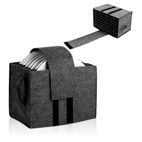 Molijysp Portapiatti in Feltro da Campeggio, Organizzatore Piatti Accessori, Porta Stoviglie da per 8 piatti, Accessori da Campeggio per Camper, Roulotte, Barche e Cucina