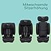 Bebeconfort Ever & Go i-Safe, Mitwachsender Kindersitz 9-36kg, 15 Mon. bis 12 J., 76–150 cm, Klappbarer Kinderautositz, Kompakt und leicht (4.9 kg), 15 Kopfstützenpositionen, Full Black