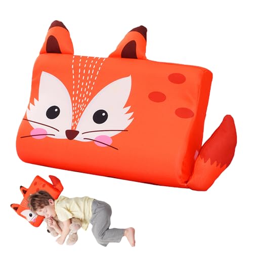 Jonuin Almohada para Niños, 46 x 26cm Almohada para Bebe con Funda de Almohada, Suave y Transpirable para un Sueño Seguro, Espuma Viscoelástica, para Niños Mayores de 2 Años (Zorro)