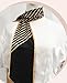 Clysoru Silk Neck Scarf Printed Scarves Head Women'S Fashion Oblique Angle Satin Scarfs For Bag Hair 59” X 5.9” (Black gold twill)