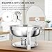Rengue 6QT Chafing Dishes for Buffet, 4 Pack Stainless Steel Round Chafing Dish Buffet Set, Heating and Cooling Buffet Servers and Warmers, Food Warmers for Parties Buffet,Gatherings,Banquets,Weddings
