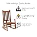 BplusZ Kid Rocking Chair Child Toddler Small Baby Wooden Comfy Rocker Chairs Furniture for Nursery Bedroom Livingroom Outdoor Reading Room, Ages 6-10, Brown