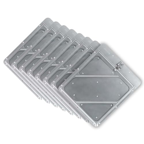 Rivetless Aluminum Hazmat Placard Holder, Unpainted Back Plate, 11-7/8