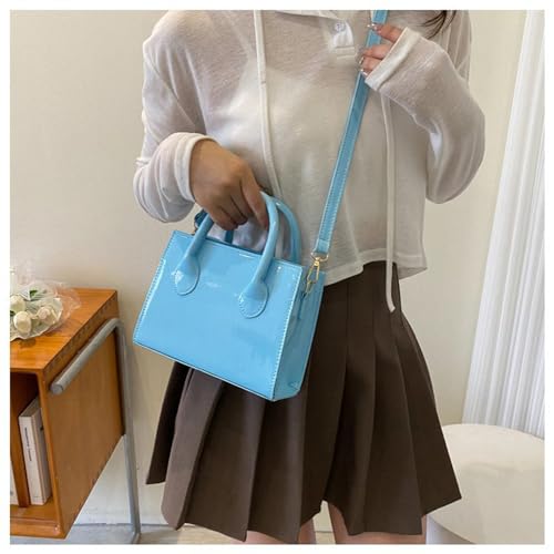Image of Patent Leather Handbag Shinny Clutch Purse Mini Shoulder Bag Evening Purse for Women