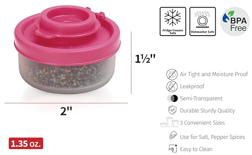 Image of Signoraware BPA Free Plastic Small Spice Sprinkles & Shaker (40mlx2 | Set of 2 | Pink)