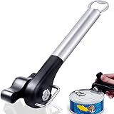 Smooth Edge Manual Can Opener Stainless Steel & Bottle Openers, Safe Cut Can Opener with Non-Slip Ru