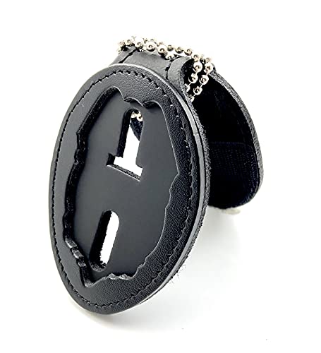 Perfect Fit Shield Wallets Miami Police Department MPD Clip On Leather Badge Holder with Neck Chain (Cut-Out # 200)4