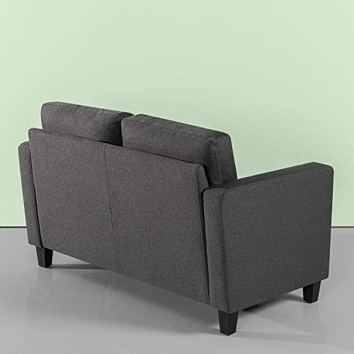 Zinus Sunny Loveseat Sofa / Small Couch / Easy, Tool-Free Assembly, Steel Grey #TOP5