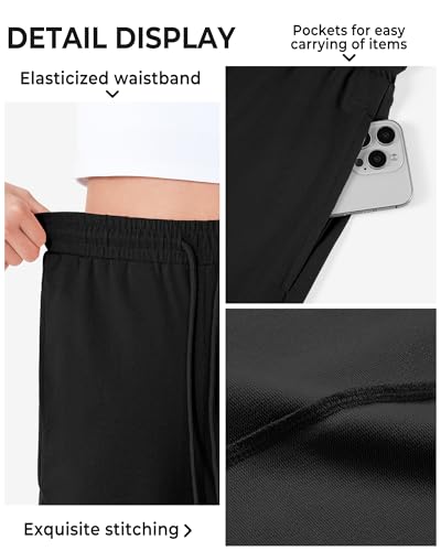 Image of BOOPH Girls Sweatpants Kids Cotton Drawstring Joggers Teen Athletic Pants