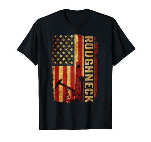 Camiseta vintage de la bandera de Estados Unidos Oilfield Shirt Camiseta