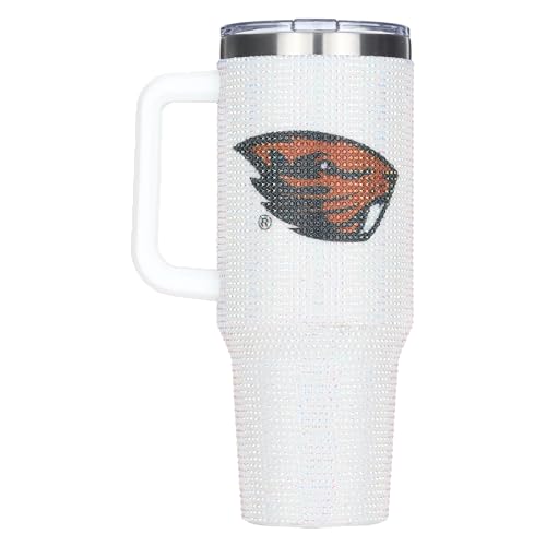 Image of The Memory Company Officially Licensed 40oz White Bling Game Day Tumbler, Oregon State University