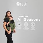 LÍLLÉbaby Complete 6-in-1 Luxe Ergonomic Baby Carrier Newborn to Toddler - with Lumbar Support - for Children 7-45 Pounds - 360 Degree Baby Wearing - Inward and Outward Facing - Speckled Succulent
