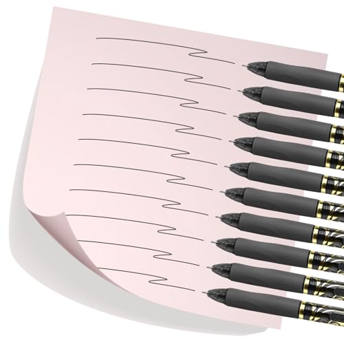Temiary 10 bolígrafos retráctiles borrables punta 0.5 mm negro miniatura 7