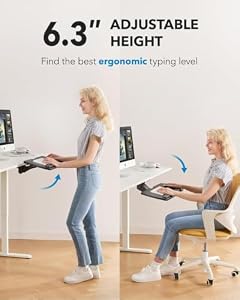 HUANUO Under Desk Keyboard Tray, 360 Degree Adjustable Mouse Platform — photo 2 of 6
