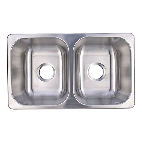 Recpro Rv Stainless Steel Sink | 27X16X17" | Double Rv Kitchen Sink | Rv Sink | Camper Sink | Double Bowl Sink #TOP1