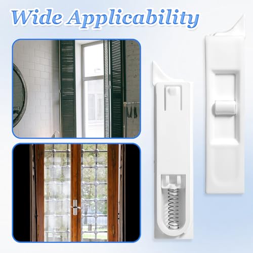 6 Pcs Window Tilt Latch Pairs, White Spring Loaded Latch Replacement Sliding Locks Plastic Construction Snap-in Latches Pairs Window Parts and Hardware for Home Windows Accessories