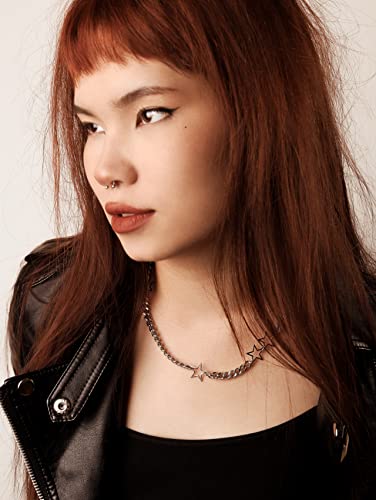 Sacina Gothic Punk Star Necklace, Star Choker, Emo Punk Grunge Y2k Necklace, Y2k Jewelry, Christmas Jewelry Gift For Women3