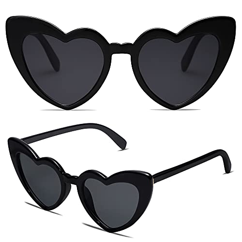 VANLINKER Heart Sunglasses Womens Retro Love Shaped Sunglasses for Party VL9604