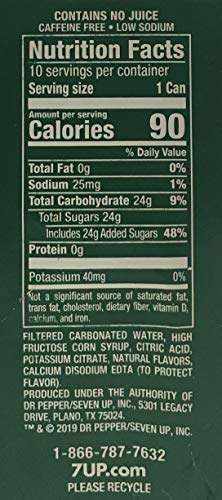 10 Mini Cans 7up Lemon Lime Soda 7.5 oz