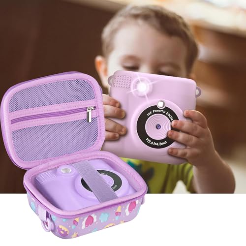 Image of Leayjeen Kids Camera Case Compatible with ESOXOFFORE /Dylanto /GKTZ /HiMont /CAMCLID Kids Camera Instant Print for Holiday Gifts and Birthday Gifts for Kids 3-12 Years Old - Pink Unicorn (Case Only)