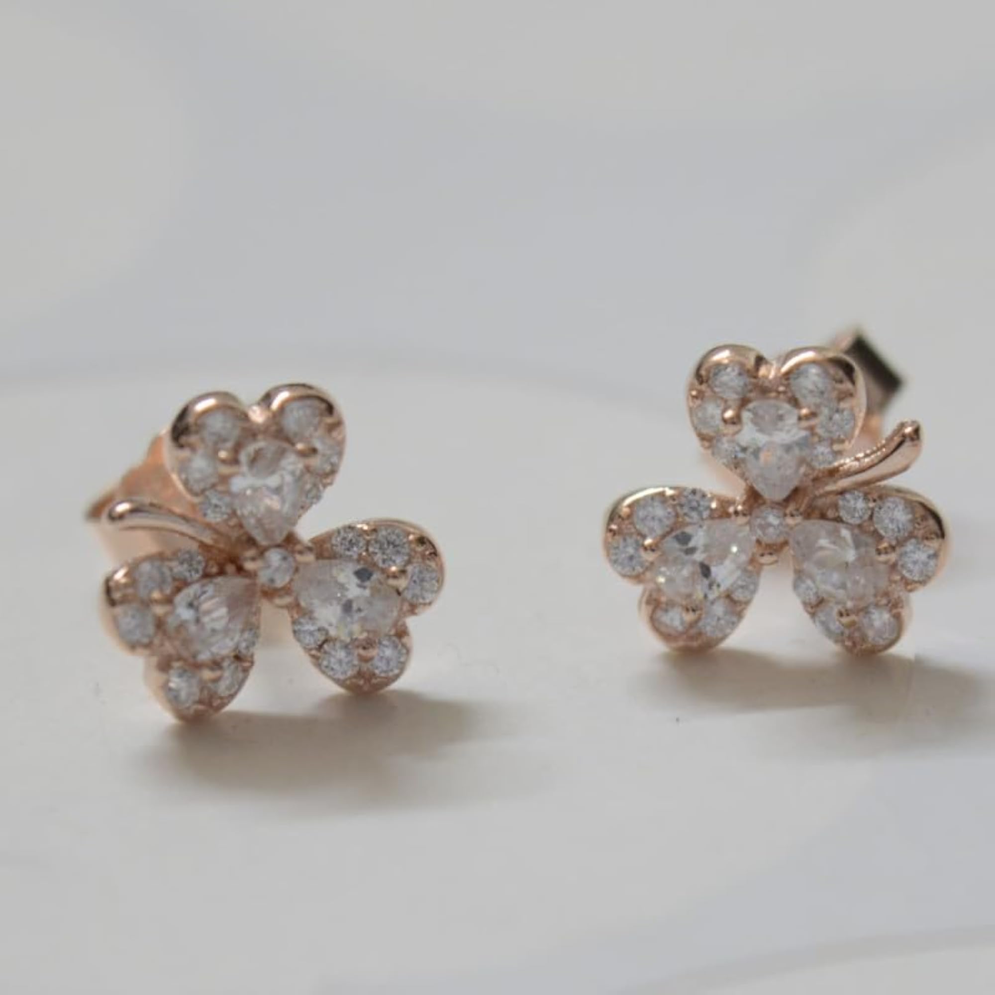 Stylish 925 Silver Hearty Leaf Earrings for Girlfriend