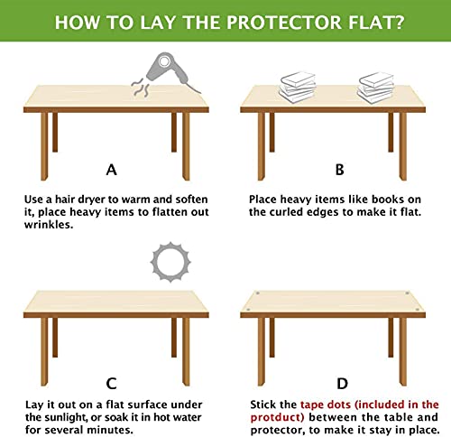 Dbxokk Round Clear Pvc Table Mat,Office Chair Mat Matte Non-Slip Floor Mat For Table/Desk Table Pads Table Covers For Home Office Rolling Chair/Custom Size/1.5Mm Thick(Size: 70Cm/27.3In) #TOP4