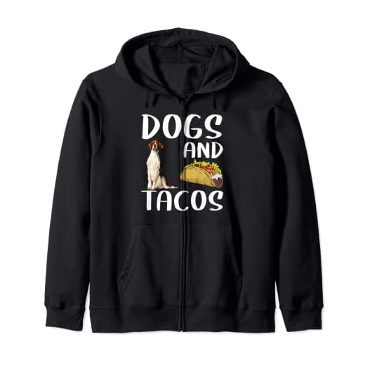 Dogs & Tacos Irish Red and White Setter Mexican Food Lovers Zip Hoodie