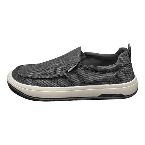 Mocasines de hombre en lona negra que solucionan el cansancio al caminar este verano