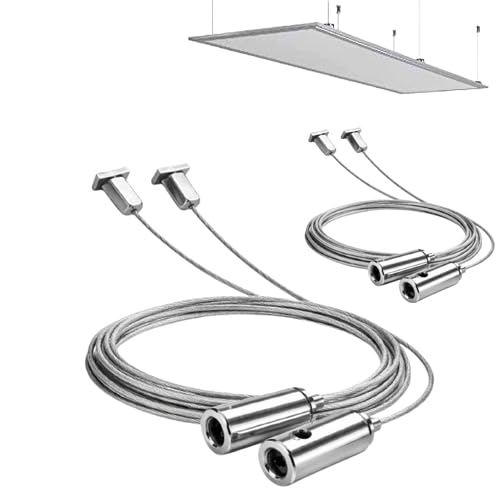 Steel Suspension Kit for Mounting, Adjustable Heavy Duty Wire Cables Hanging Chains Pendent Cables Adjustable Hanging Kit Restaurant Shop Home Lights 1Meter (Pack of 2)-image-13