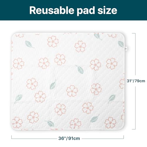 Image of Extra Large Washable Dog Pee Pads (2 Pack), 31 inchx36 inch Reusable Waterproof Pad for Large Dogs, Super Absorbent, Non-Slip Indoor Puppy Training Mat