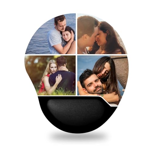 Nsipan Custom Mouse Pad with Wrist Rest Personalized Wrist Support Memory Foam Mat Mouse Mat Slip-Resistance Silicone Custom Mouse Mat Gaming Wrist Pad with Photos for Office Dorm Computer Desk