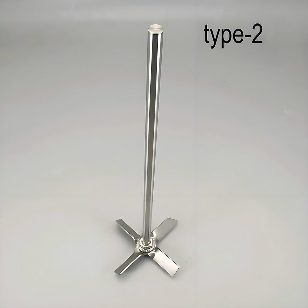 1 set di pale miscelazione in acciaio inossidabile da laboratorio (lama agitazione e asta 40 mm a 120 mm) Forniture for attrezzature didattiche Attrezzature da laboratorio