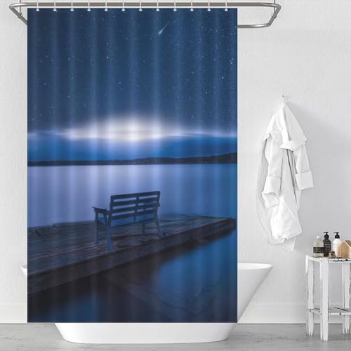 Rideaux de salle de bain Galactic Impact lavables 119x180cm - 2