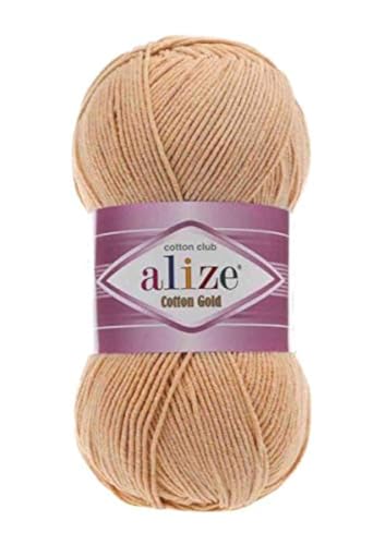 Image of 55% Cotton 45% Acrylic Alize Cotton Gold Yarn 1 Skein /Ball 100 gr 360 yds (446 - Ashy Powder)
