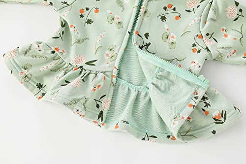 Girls Hoodie Zip Up Unicorn Horse Rainbow Jumper 100% Cotton Tops Long Sleeve Hooded Sweatshirts for Kids 1-7 Years - Image 7