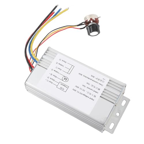 DC Motor Speed Controller 12V-60V 70A PWM Controller 4000W High Power Regulator with Forward Reverse Switch for DC Motors Pumps Fans Industrial Use