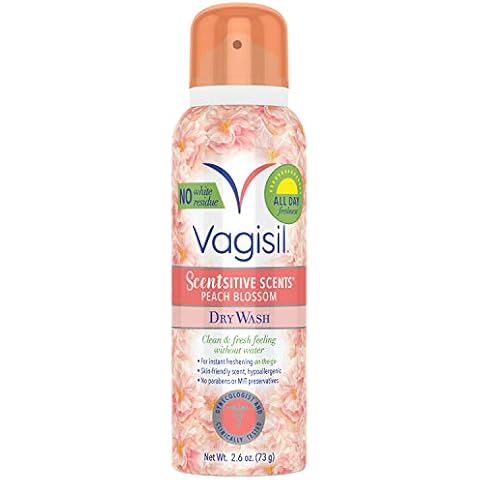 Vagisil Scentsitive Scents Feminine Dry Wash Deodorant Spray Cover