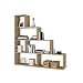 Habitdesign Estantería Decorativa, Librería Salon, Modelo Klum, Acabado en Roble Canadian, Medidas:...