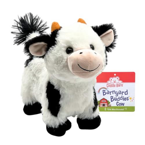 Cuddle Barn Barnyard Buddies Cow Animated Plush Moves Moos Sings - 10 in