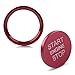 Produktbild beler 2PCS/Set Car Motor Start Stoppschalter Drucktastenabdeckung & Ringblende Aufkleber Rot