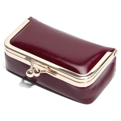 Boîte à bijoux vintage en cuir avec serrure à baiser, rangement portable pour bagues et colliers, petit étui de voyage pour femme, organiseur pour boucles d'oreilles, bagues et accessoires, étui