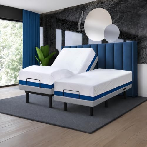 Premium Split King Adjustable Bed with Memory Foam