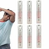 【Surveillances élevée de la température intérieure】découvrez un incroyable thermomètre de salle de bain avec ces thermomètres muraux d'intérieur. Il dispose d'affichages celsiues et F pour une lecture facile et d'une large plage de températures de -50 °C à 50 °C/-6 °F à 120 °F.