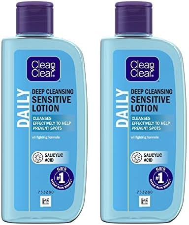 Clean &amp; Clear Deep Cleansing Lotion for Sensitive Skin 200ml Pack of 2