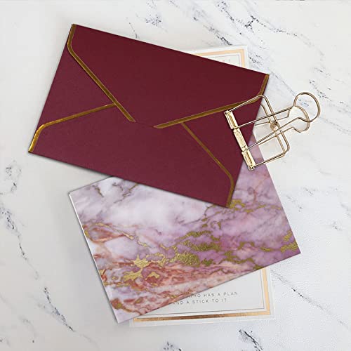 Allgobee Greeting Cards Hipster-Pink-Gold-Marble Envelope Blank Cards Cards For All Occasions,Birthday,Thank You,Wedding #TOP5